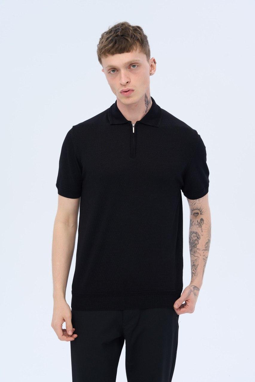 Men's zipper knitwear tshırt