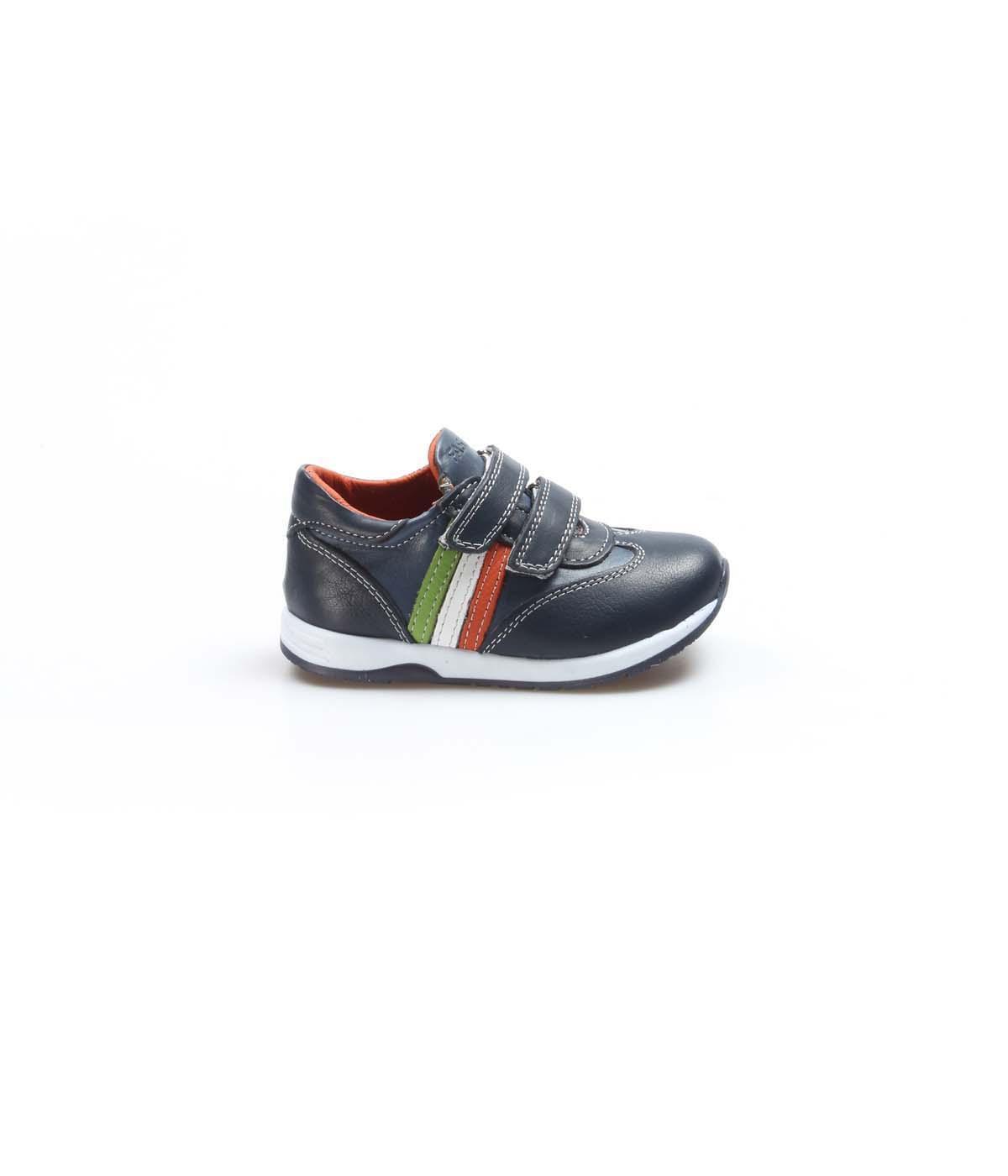 Genuine Leather Navy Blue Baby Casual Shoe 006BA800