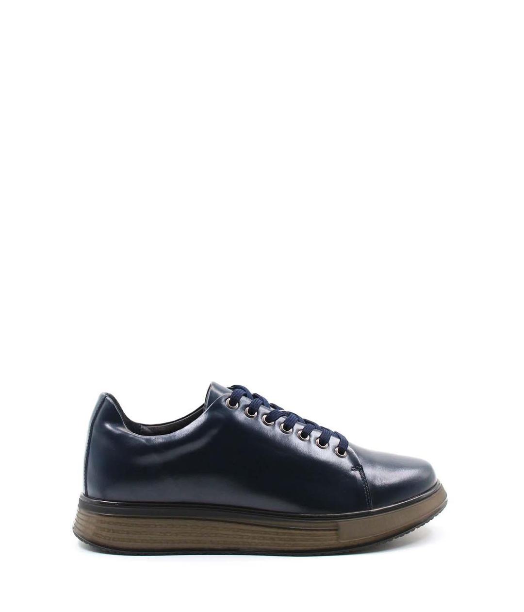 Genuine Leather Navy Blue Man Casual Shoe 132MA0161
