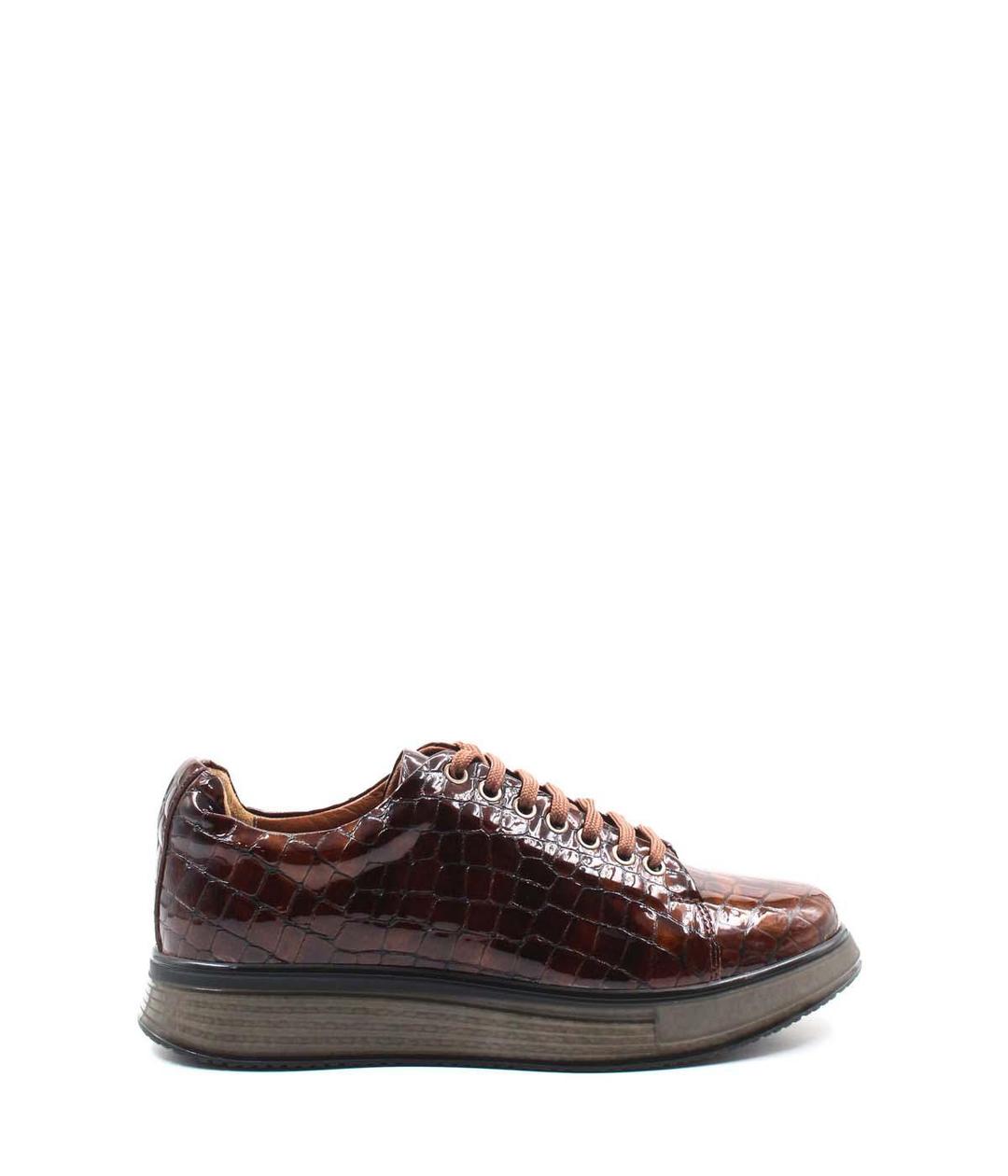Genuine Leather Gingery Kroko Man Casual Shoe 132MA0161