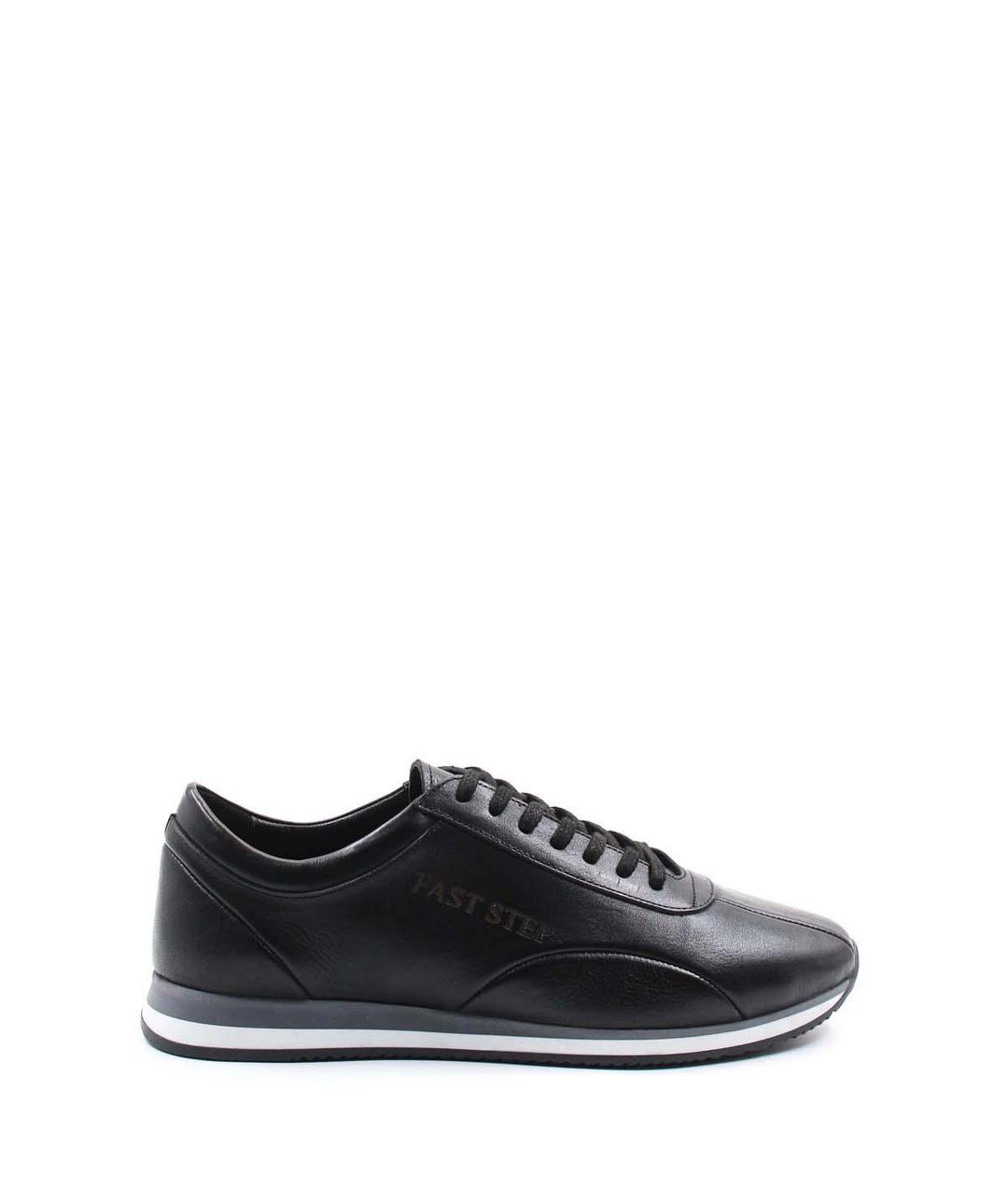 Genuine Leather Black Man Sport Shoe 154MABNT