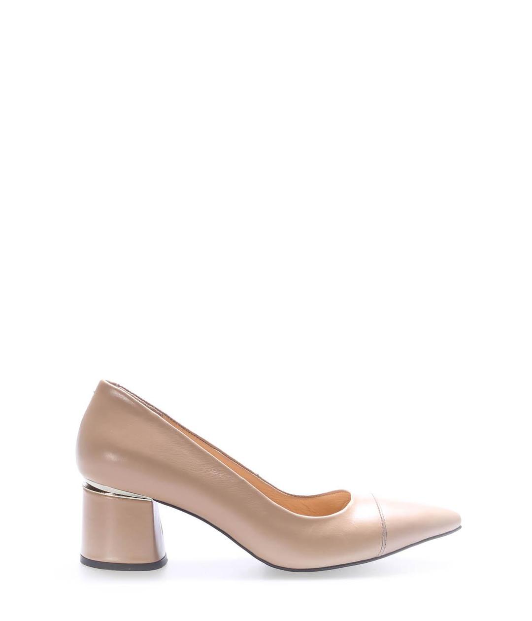 Genuine Leather 1030-457 BÜSKİVİ VIZON Woman Short Heels Shoe 215ZA2763