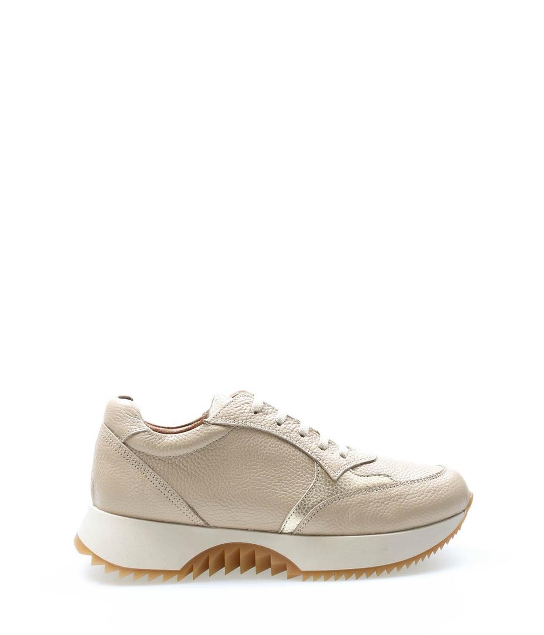 Genuine Leather Beige Floter Woman Casual Shoe 257ZA113