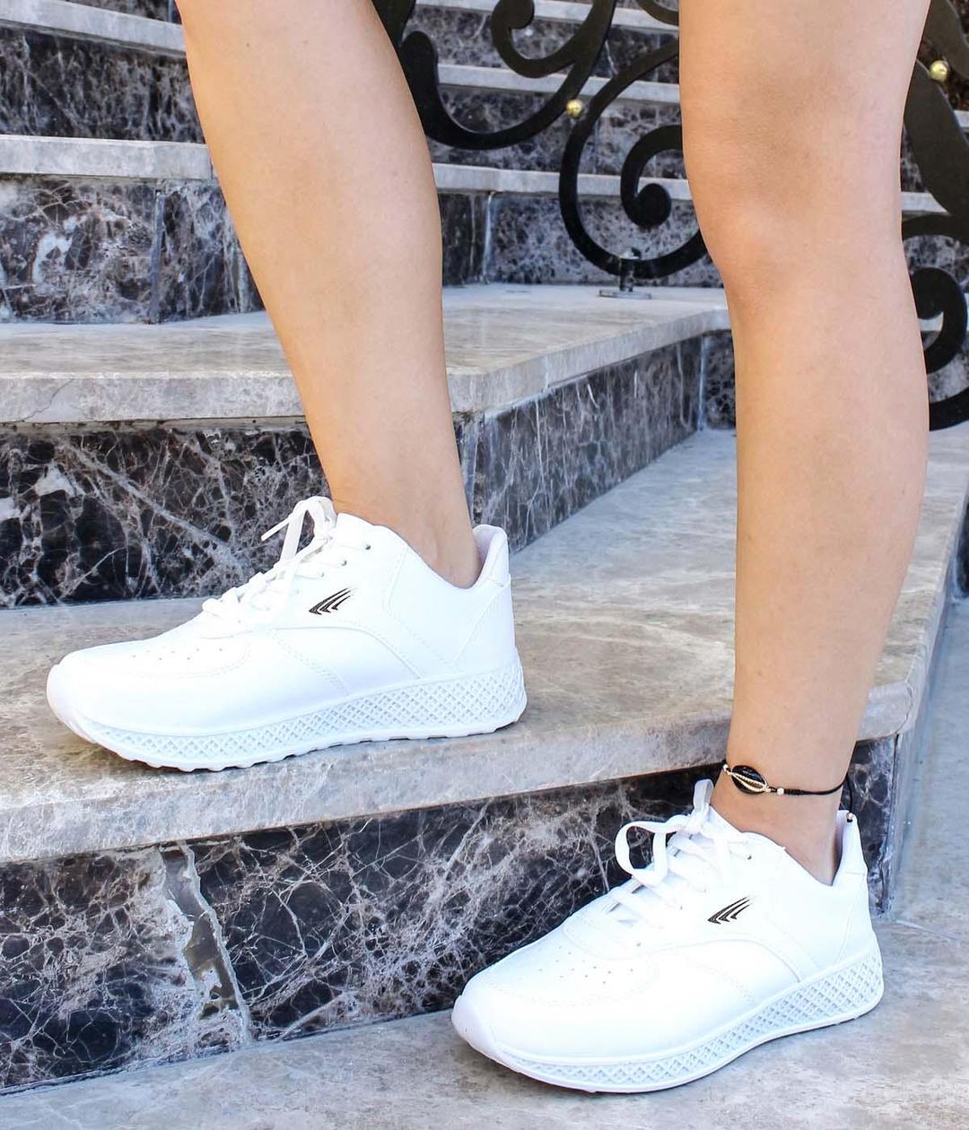 White Woman Sneaker Shoe 416ZAFJACK