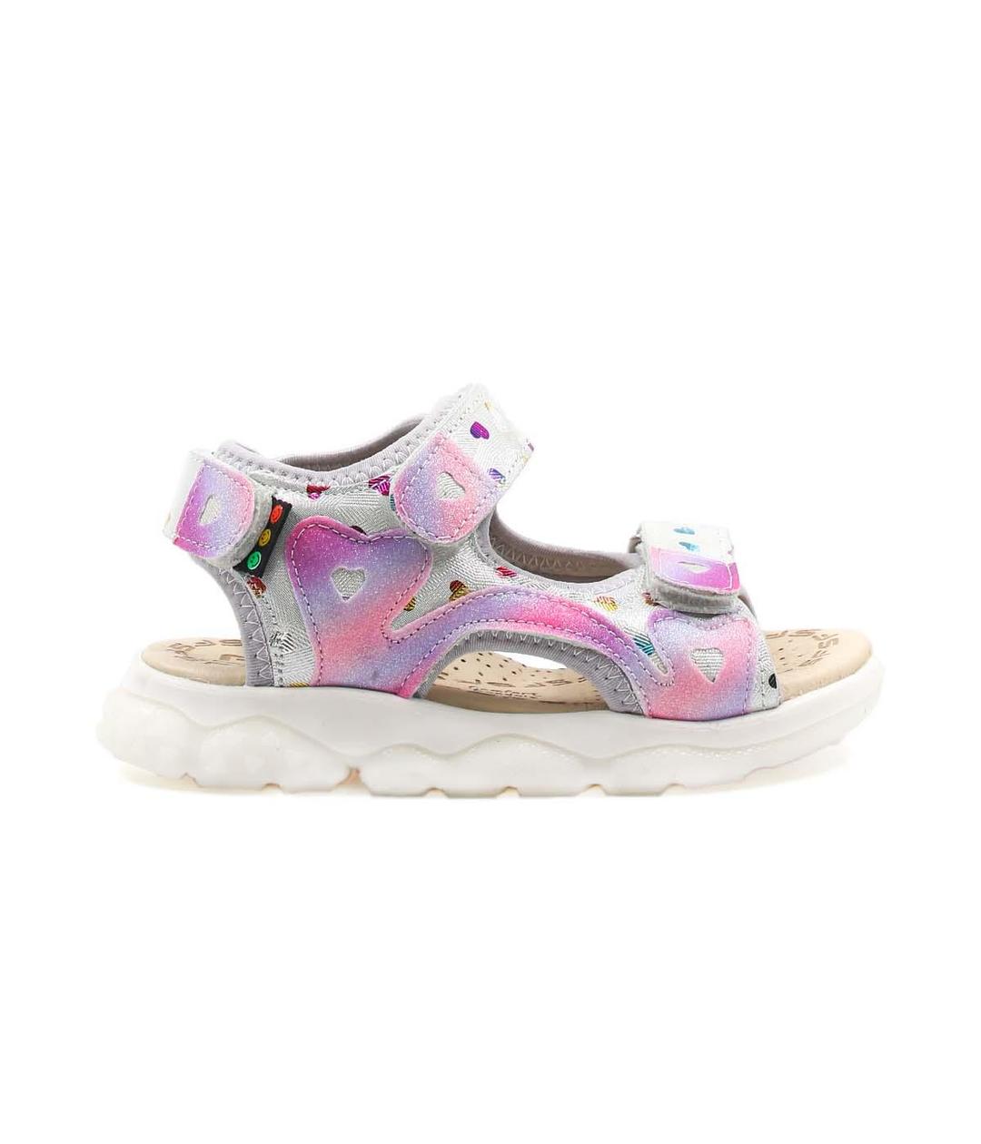 Genuine Leather White Pink Unisex Child Classical Sandals 574XCA2031