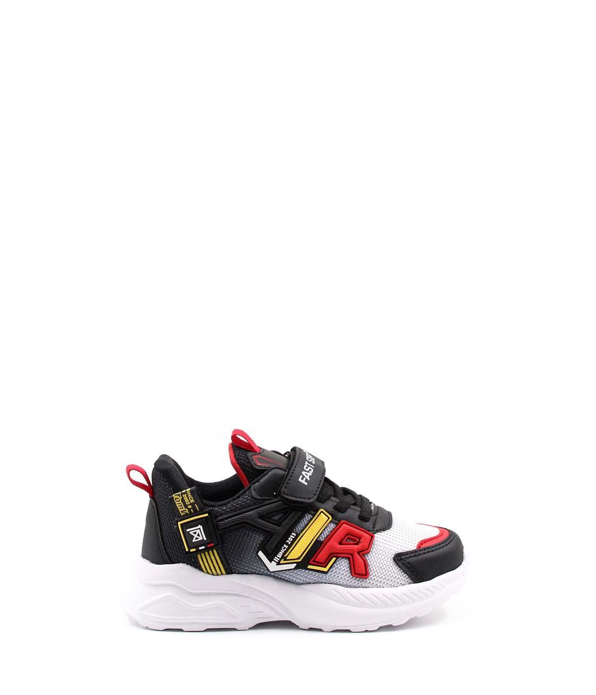Siyah Kırmızı Unisex Çocuk Sneaker Ayakkabı 615XCA080