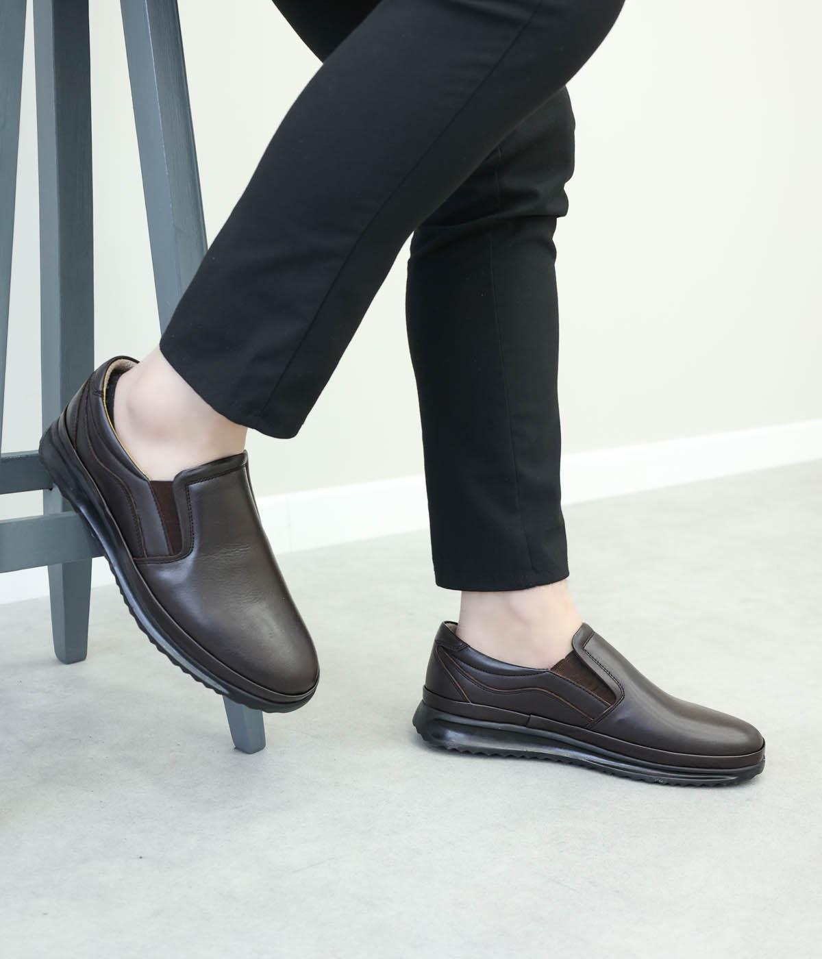 Genuine Leather Brown Man Casual Shoe 662MAECCO