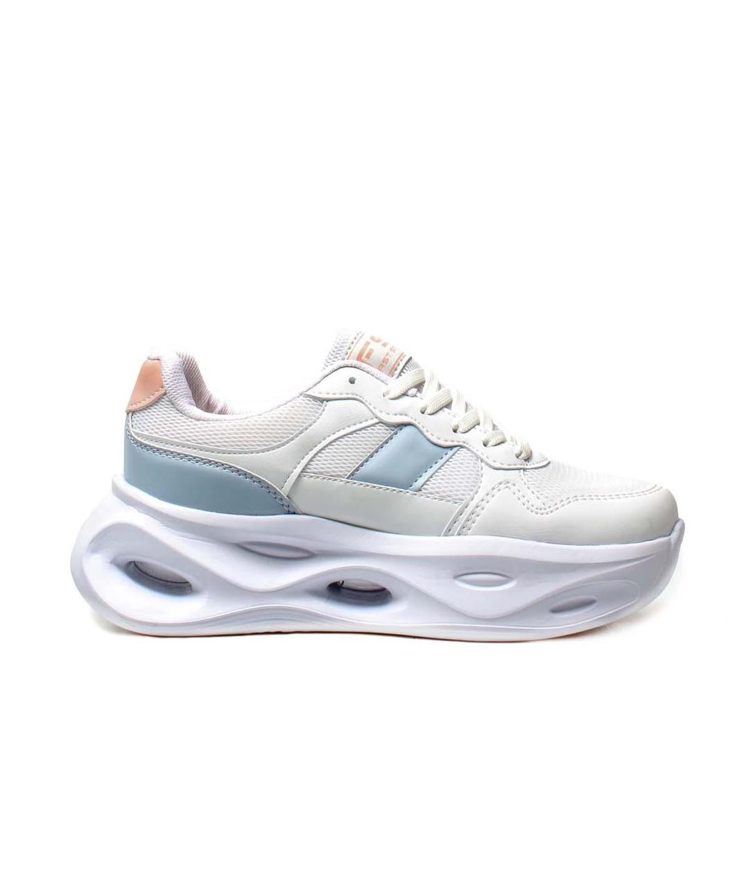 White Blue Powder Woman Sneaker Shoe 666ZA154