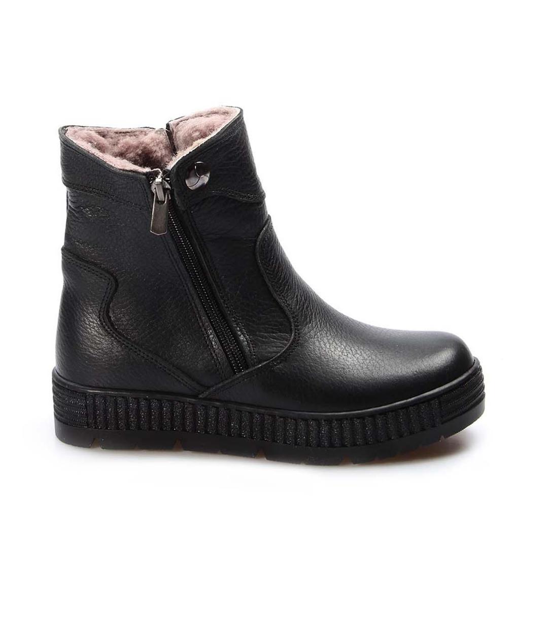 Genuine Leather Furry Black Unisex Child Classical Boot 769KXA120