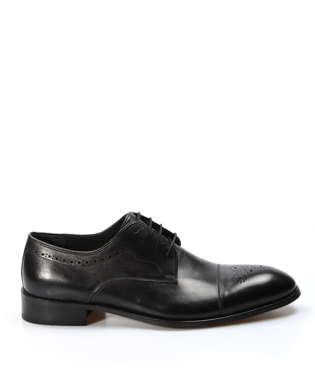 Genuine Leather Black Man Classical Shoe 822MBA78