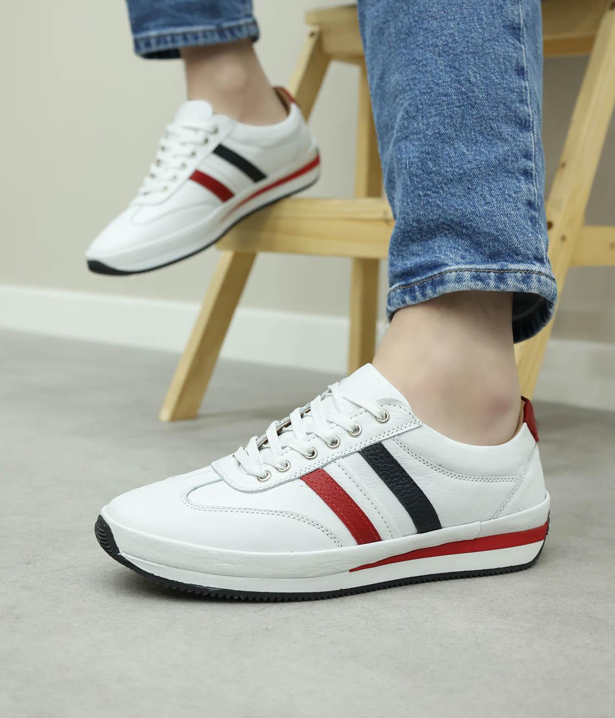 Genuine Leather White Man Sport Shoe 856MA1798