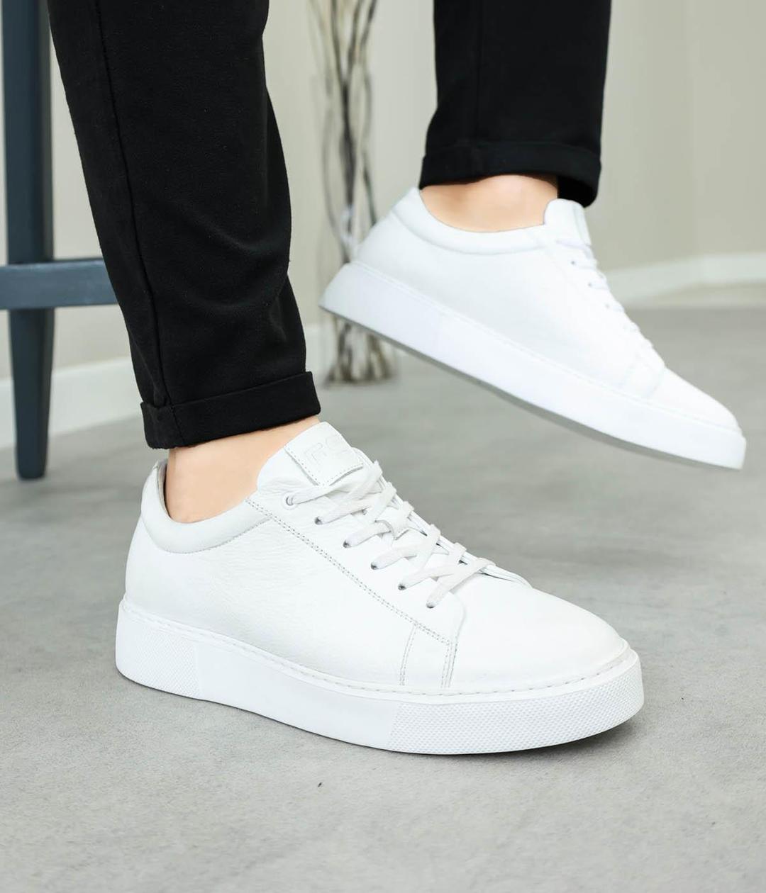 Genuine Leather White Floter Man Sport Shoe 987MA1032EVA