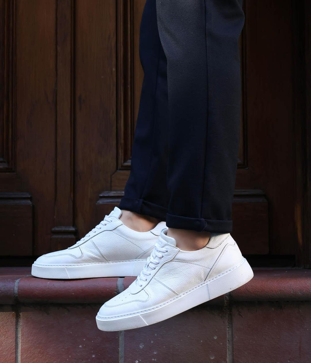 Genuine Leather White Floter Man Sport Shoe 987MA7042EVA