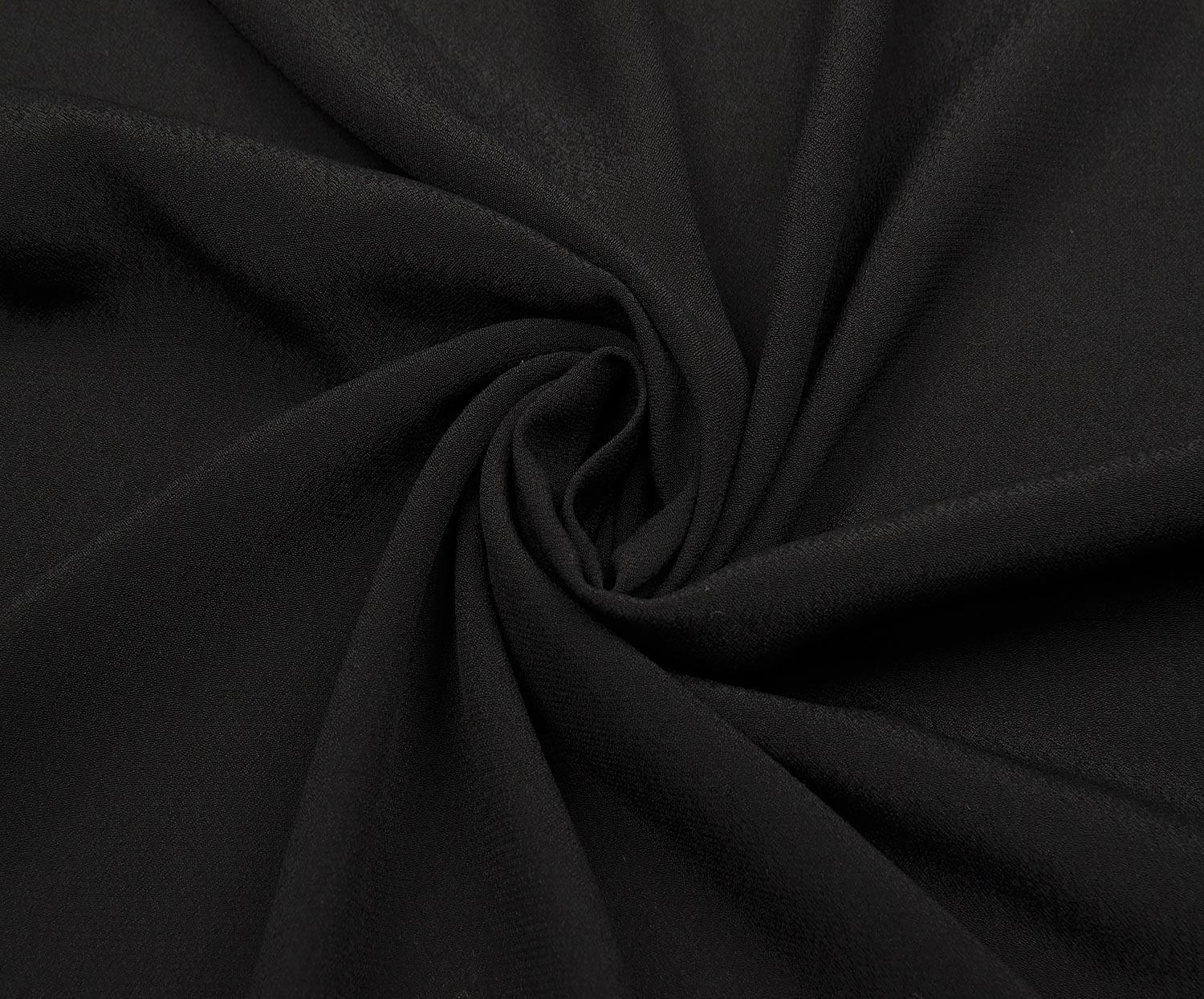 CREPE VISCOSE FABRIC - BLACK