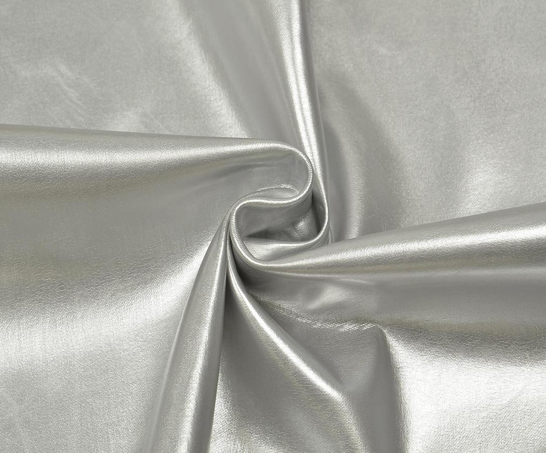 SCUBA ÜSTÜ DERİ KUMAŞ - GÜMÜŞ