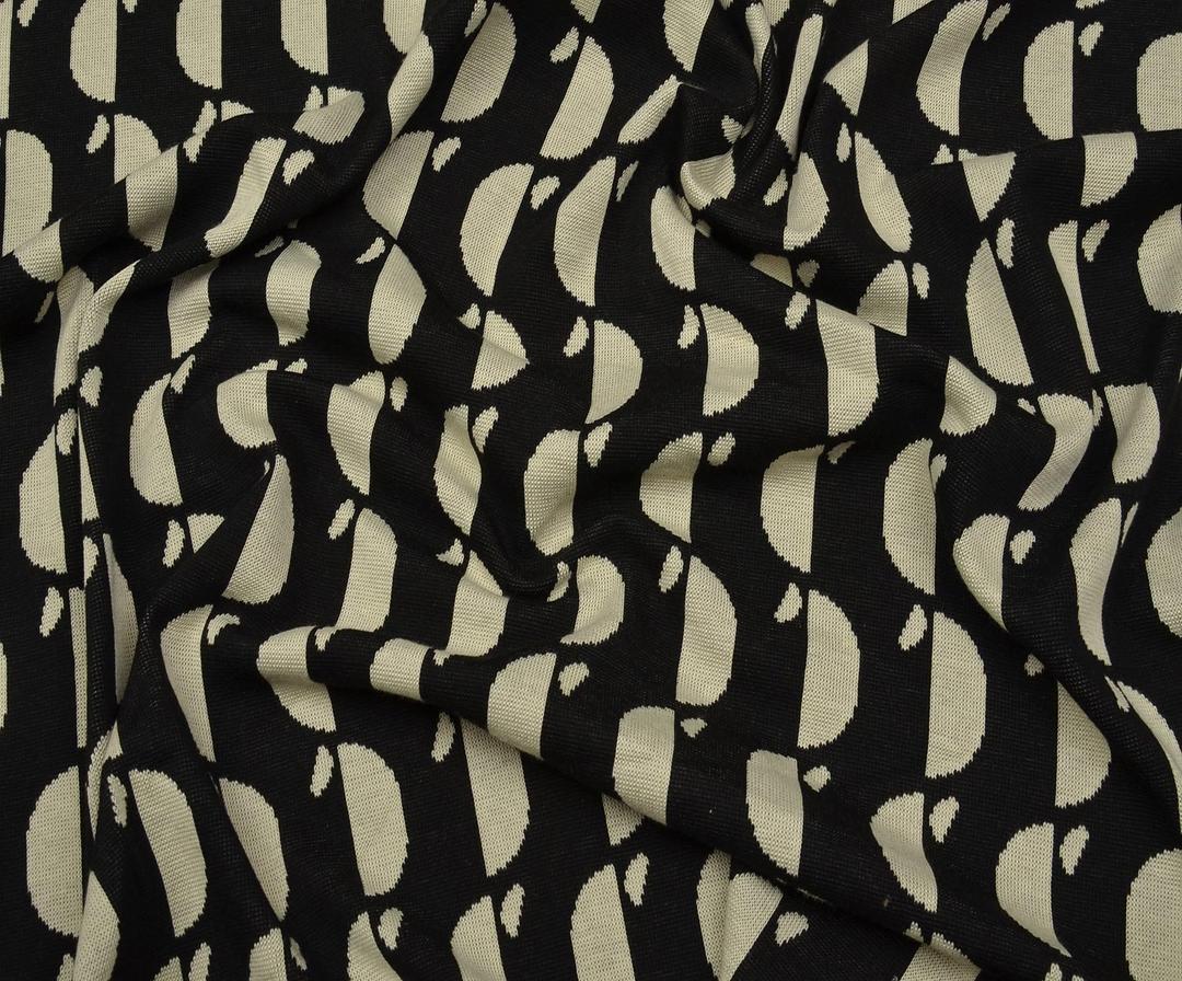 KNITTED JERSEY FABRIC - BLACK