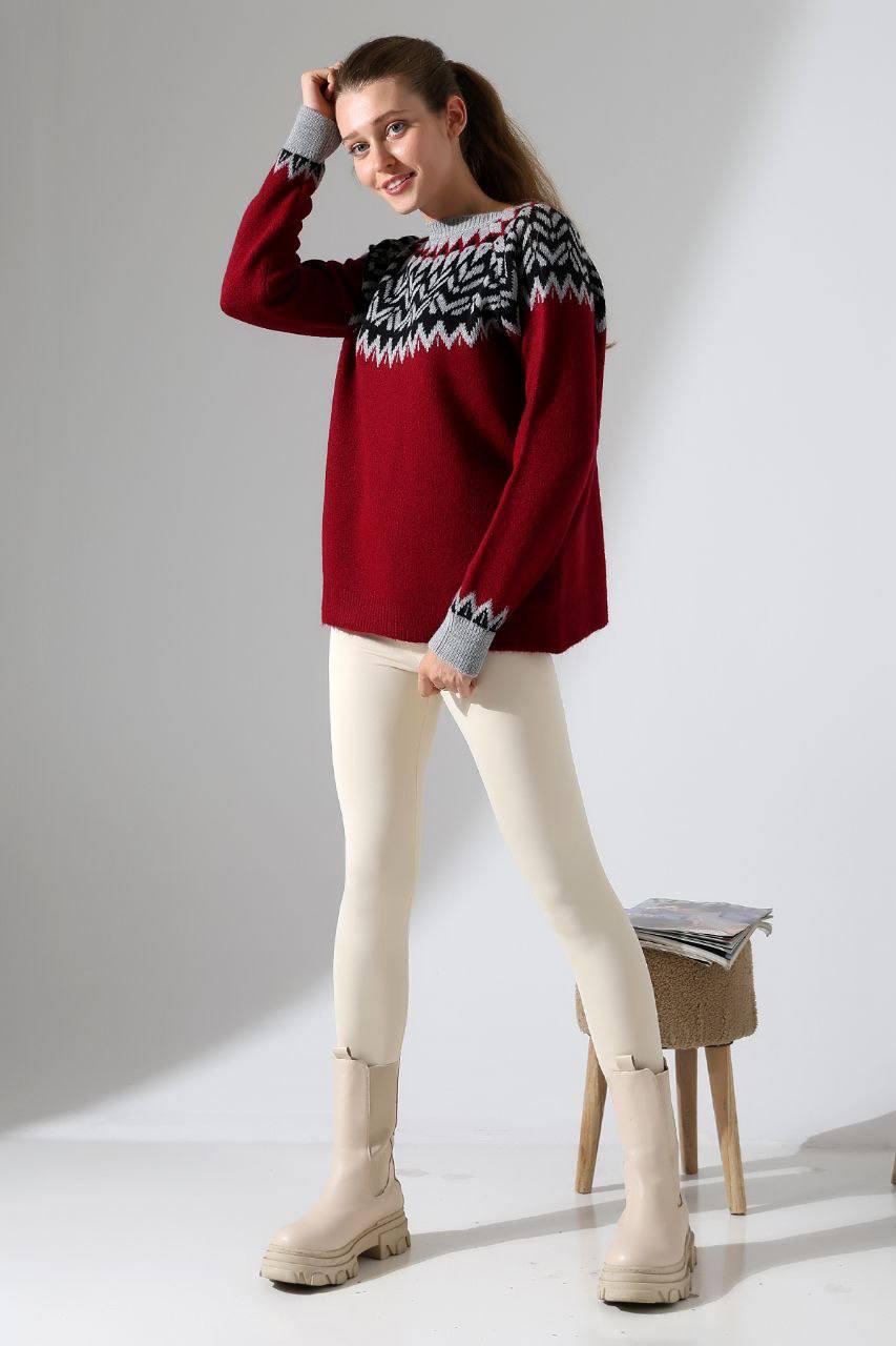Cozy sweater with ornaments