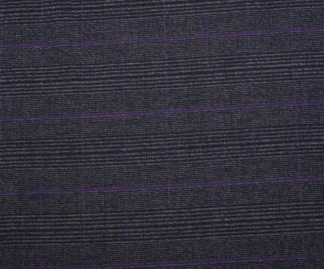 PLAID FABRIC WITH LYCRA - PURPLE