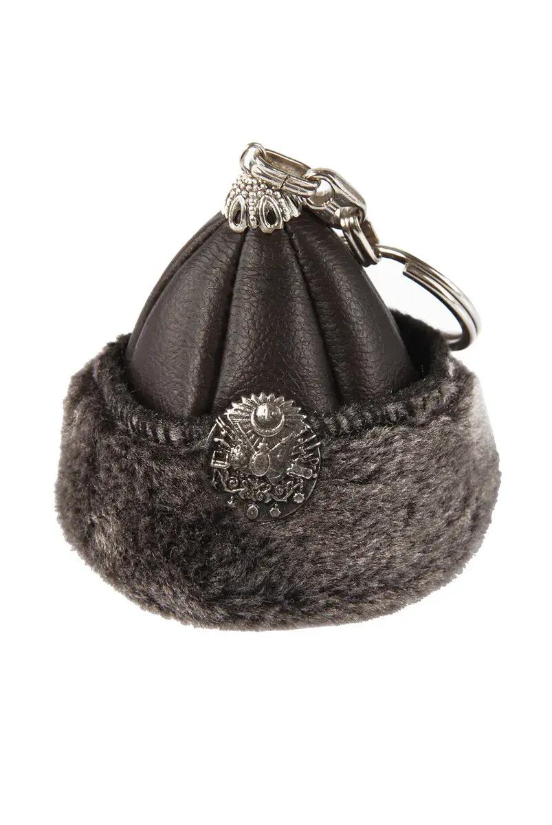 Börk Mini Keychain Ottoman Emblem Brown