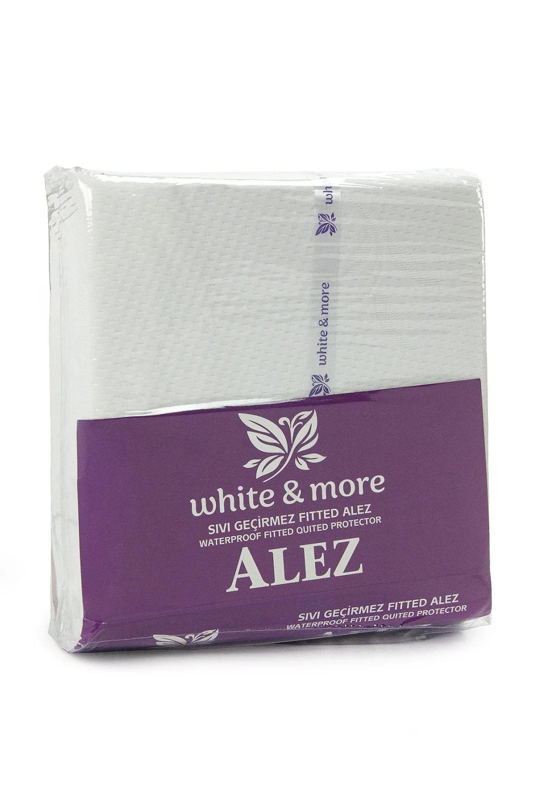 Sıvı Geçirmez Alez Çarşaf Pamuklu Lastikli Yatak Koruyucu - Beyaz - 120x200