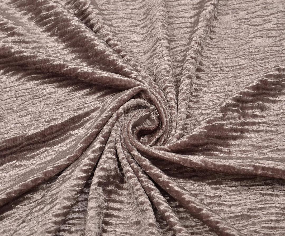 CRUSHED VELVET FABRIC - POWDER