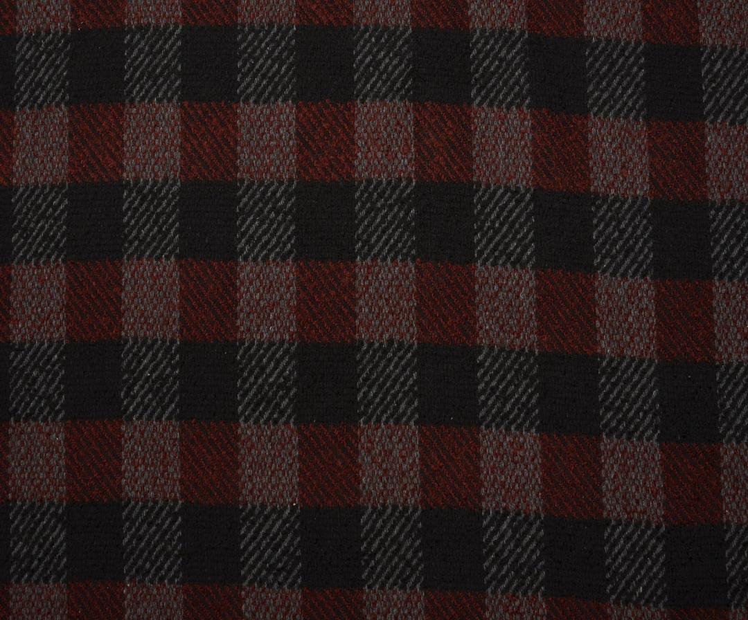 YÜN EKOSE KUMAŞ - BORDO