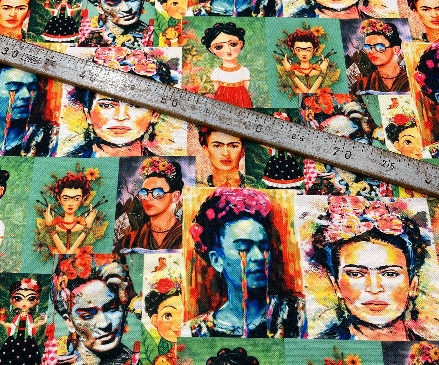 FRİDA KAHLO FACES DIGITAL PRINT FABRIC - HARMONY