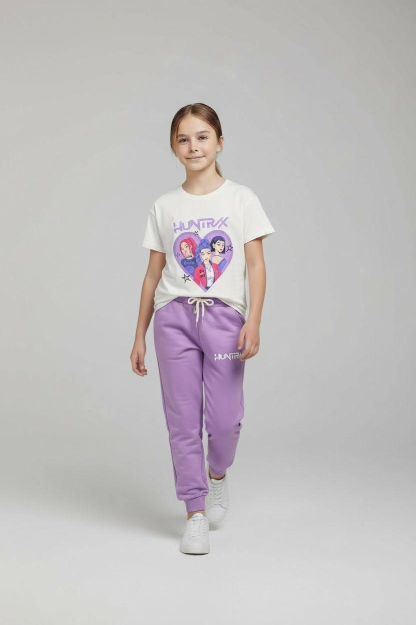 Girls' Huntrix Printed Sporty Top-Bottom Set