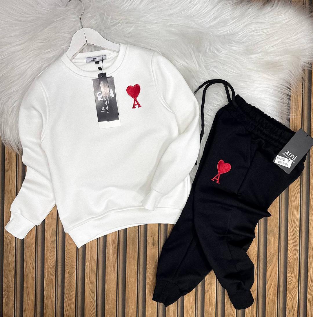 Ami Paris" Heart Logo Tracksuit Set