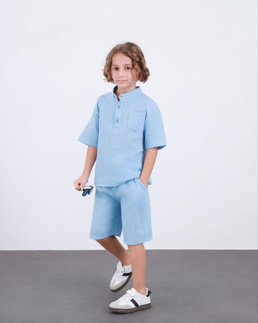 The Lightest Version of Summer: Breathable Muslin Kids Shorts Sets