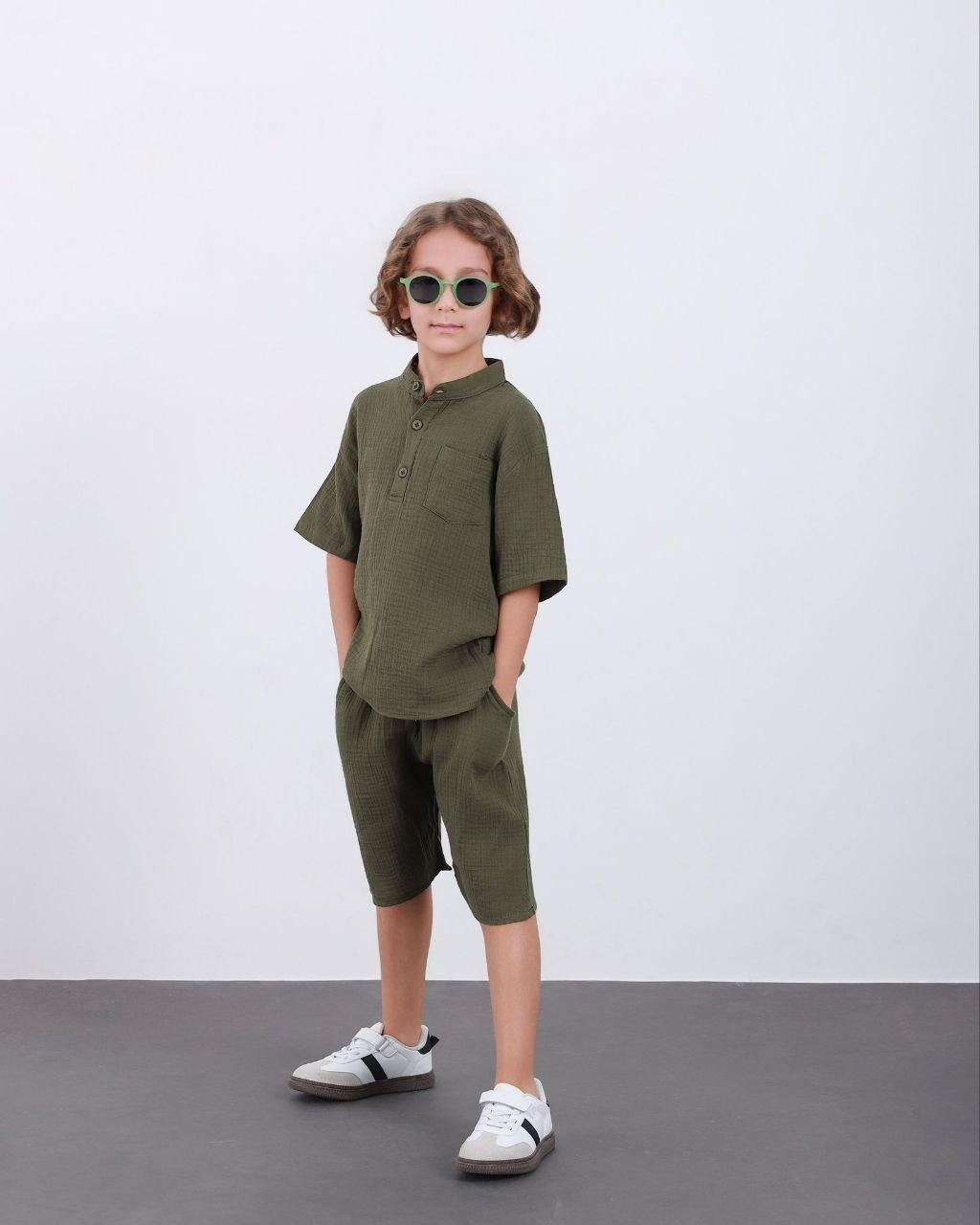 The Lightest Version of Summer: Breathable Muslin Kids Shorts Sets