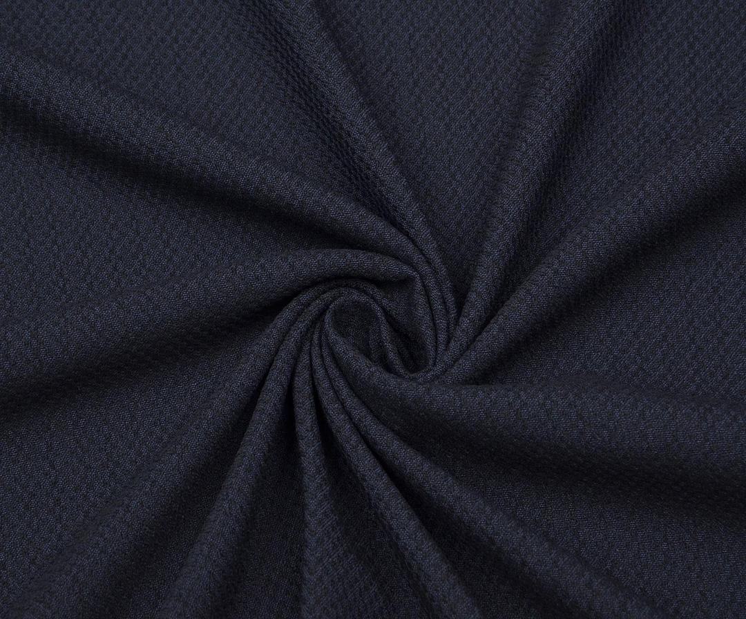 STRETCHY JACQUARD FABRIC - NAVY BLUE