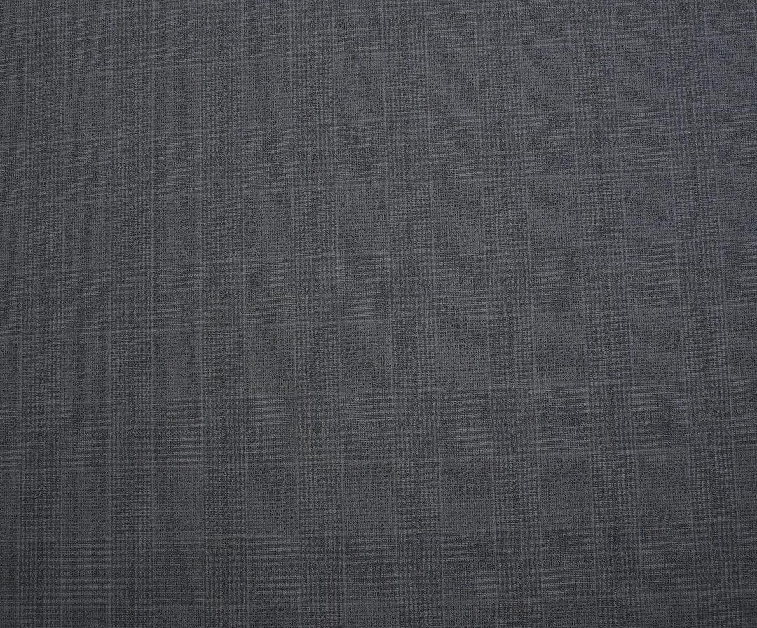 STRETCHY PLAID COTTON FABRIC - GREY