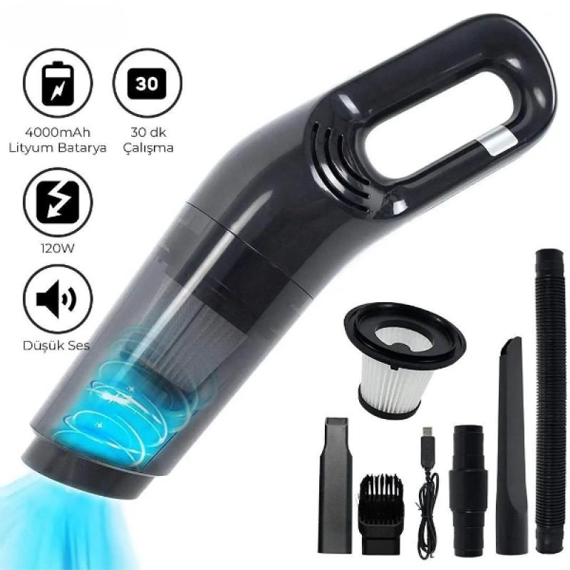 Wireless Charging Portable Car Vacuum Cleaner Handheld Auto Vacuum Machine