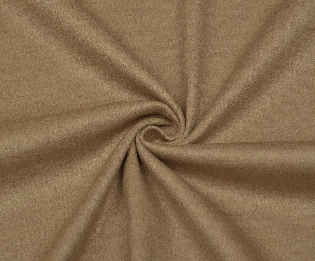 CASHMERE EFFECT WOOL COAT FABRIC - BEIGE