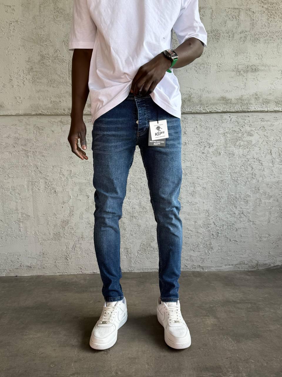 Dar Paça Lazer Yıkamalı Stretch Denim Pantolon