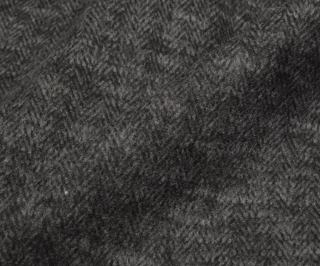 ТКАНЬ ДЛЯ ПАЛЬТО ШЕВРОН - АНТРАЦИТ