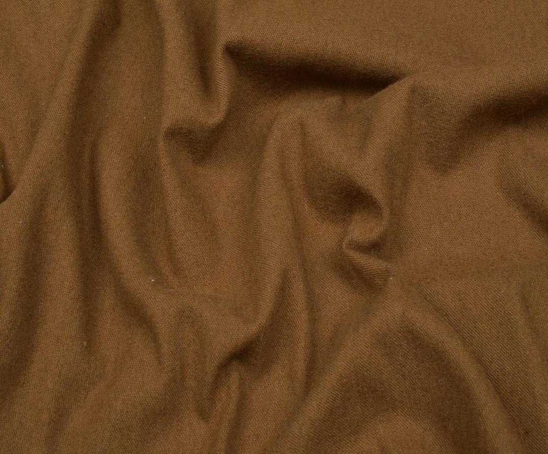 WOOL FABRIC FOR COAT AND JACKET - DARK CAMEL