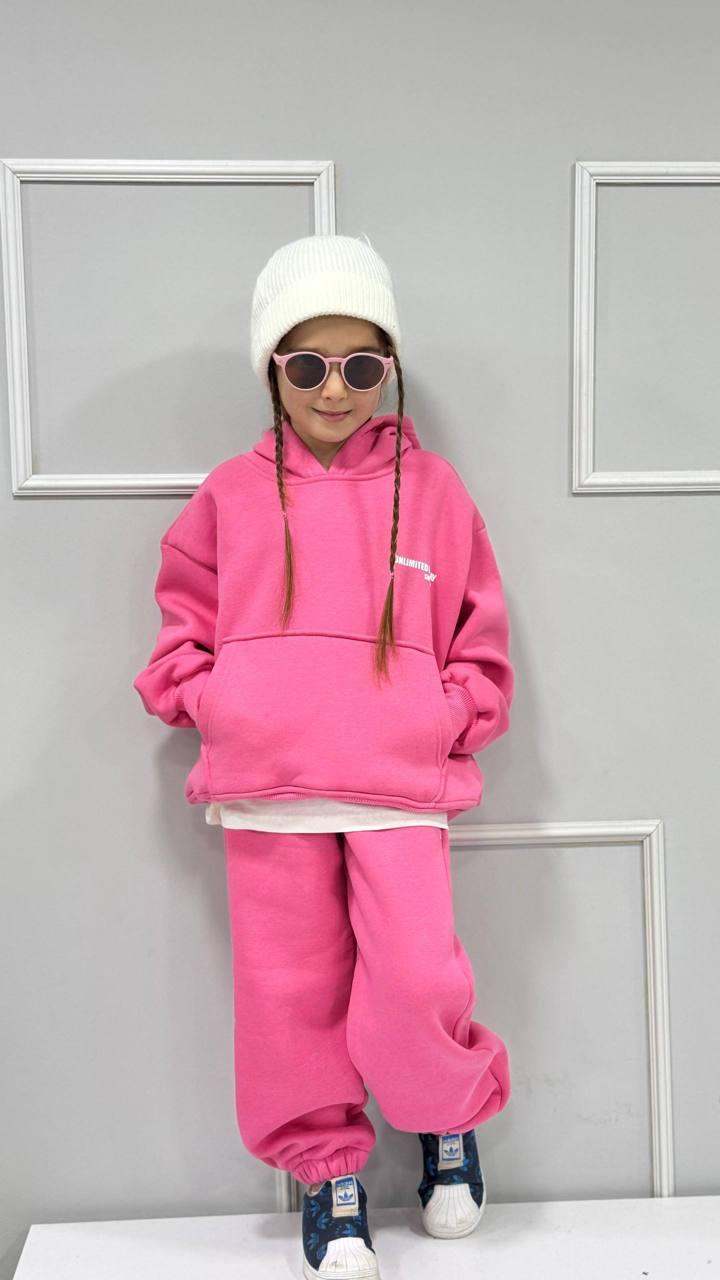 Комплект спортивный для девочек с капюшоном "Unlimited Funday" - Сахарная Роза