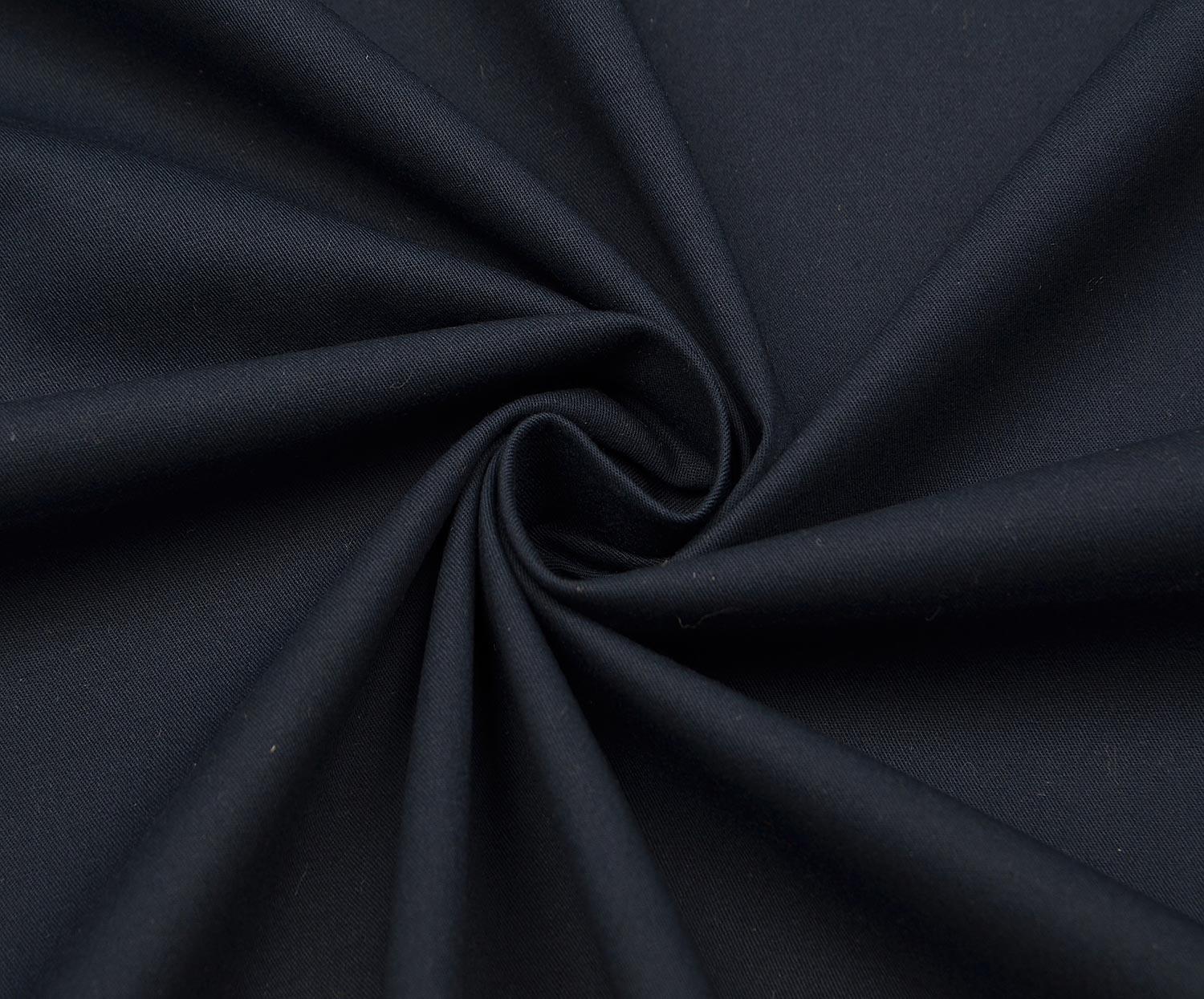 STRETCH COTTON FABRIC - NAVY BLUE