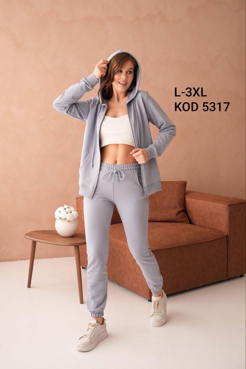 Fermuarlı Kapüşonlu Sweatshirt ve Uyumlu Eşofman Altından Oluşan Battal Boy İki Parça Takım