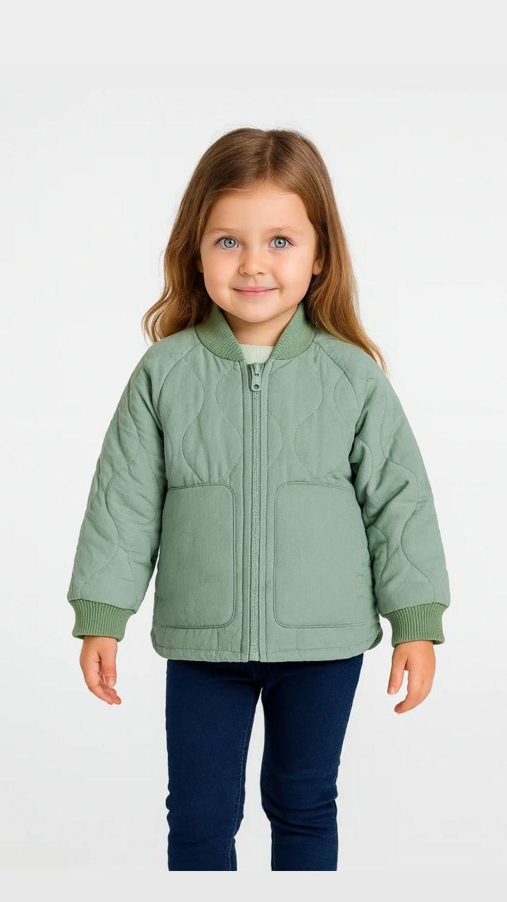 Quilted bomber jacket for girls