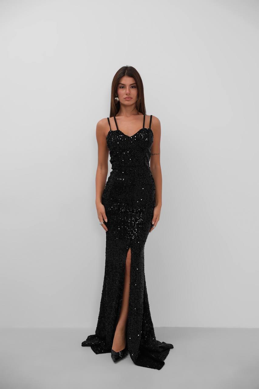 Double Strap Sequined Dress
