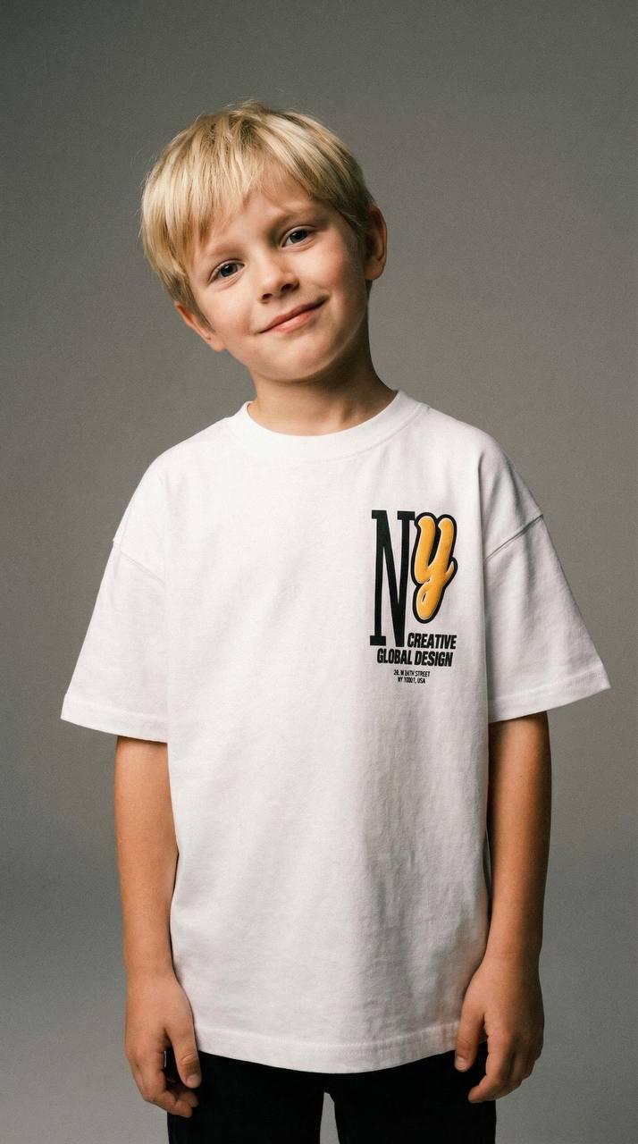 Modern New York Themed Oversize T-shirt for Kids