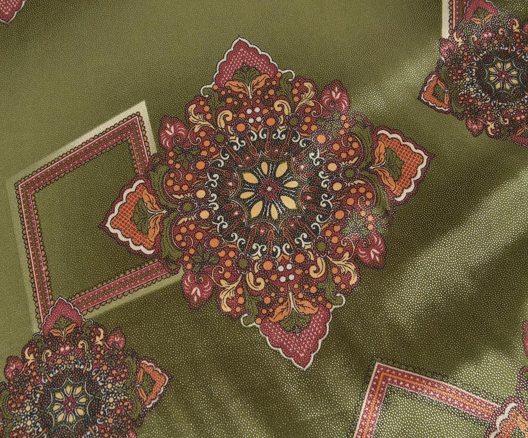 ТКАНЬ САТИН С ПРИНТОМ - ХАКИ