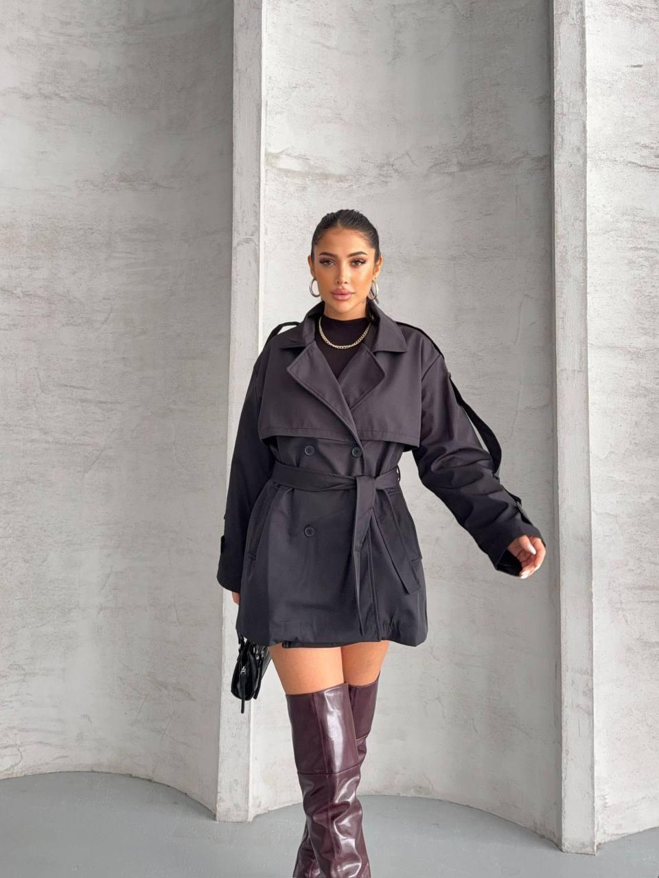 Urban Chic with Short Trench Coat