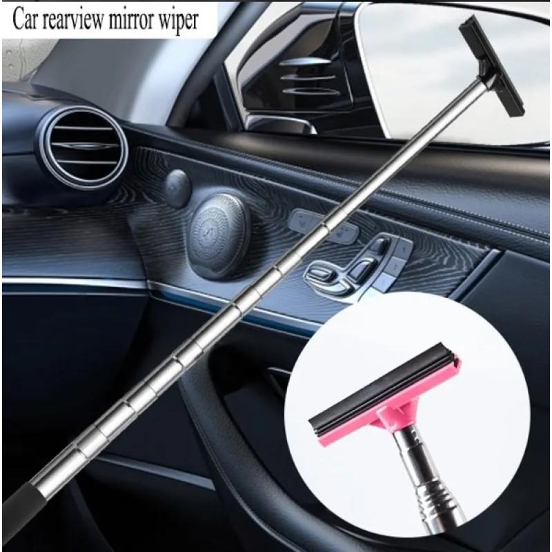 Telescopic Car Rearview Mirror Cleaner Car Mirror Wiper with Extending Handle