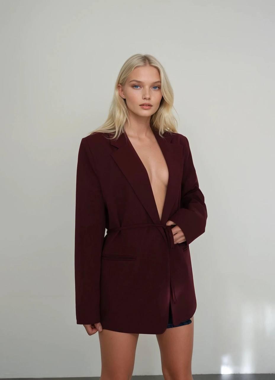 Jacket with belt