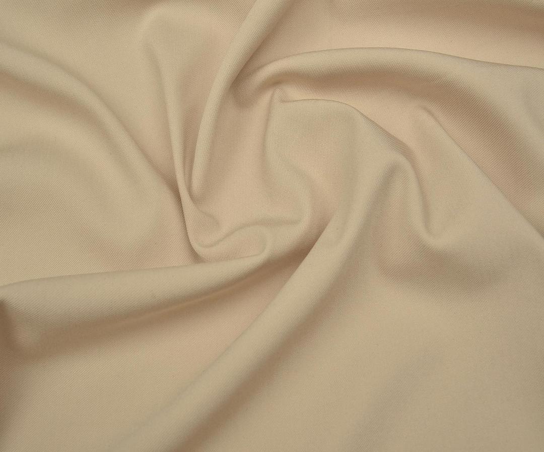 ХЛОПКОВАЯ ГАБАРДИНОВАЯ ТКАНЬ С ЛАЙКРОЙ - БЕЖЕВЫЙ
