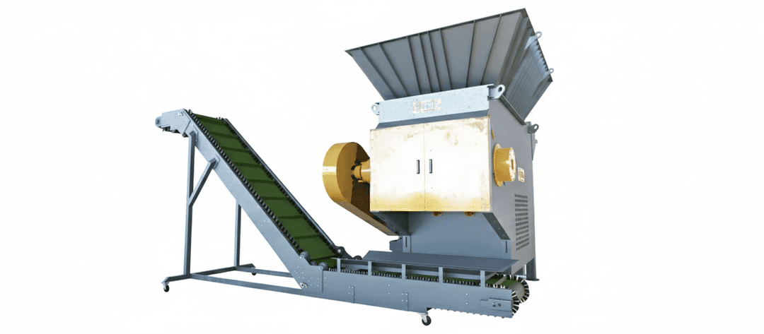 Одношнековий подрібнювач твердих відходів